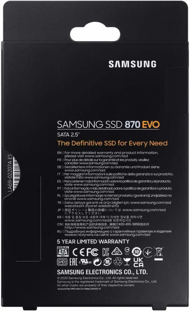 Samsung 870 Evo 500 GB Laptop, Desktop Black SATA III Internal