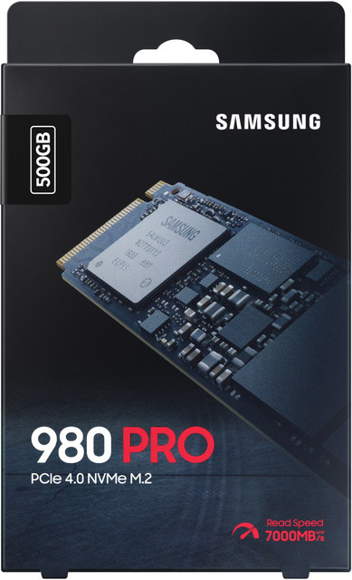 Samsung 980 Pro 500 GB Laptop, Desktop Black PCIe NVMe Internal