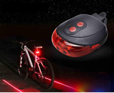 FASTPED Bicycle LED Mode Front Light Horn Laser Beams Tail LED  Front Rear Light Combo