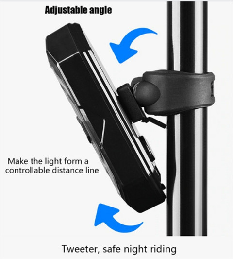 FASTPED Bicycle Tail Light USB Rechargable Smart Wireless Remote Control  Turn Signal LED Rear Break Light