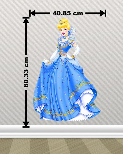 BALKRISHNA WALL STICKER 60 cm cinderella beautiful princess dress