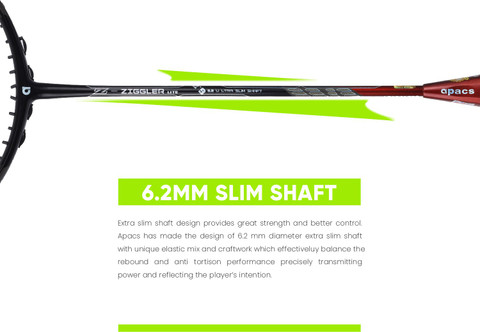 飛龍132 apacs Z-Ziggler Lite (33 LBS, 76g & 6.2 mm Slim Shaft) Black, Red