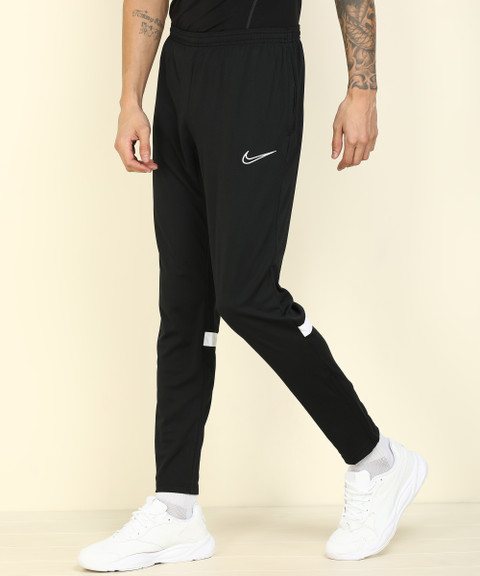 NIKE Dri-FIT Solid Men Black Track Pants