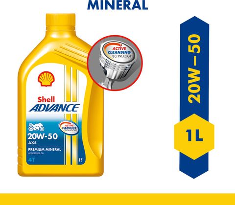 Shell Advance AX5 4T 20W-50 API SL Conventional Engine Oil Price in ...