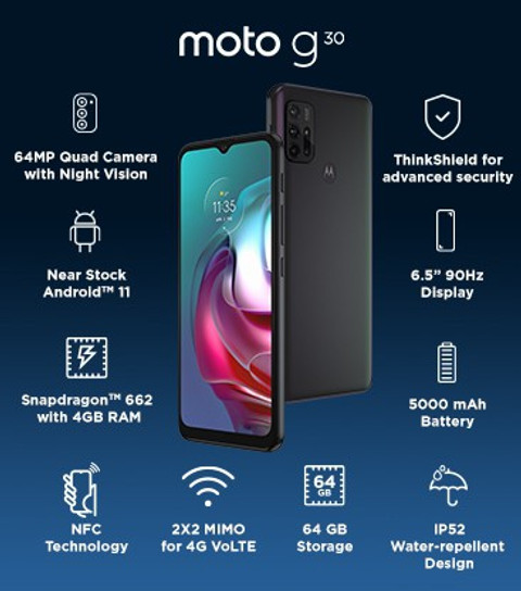 MOTOROLA G30 (64 GB Storage, 4 GB RAM) Online at Best Price On