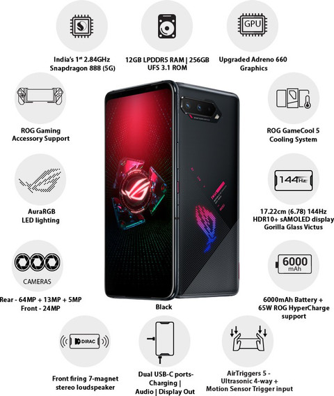 ASUS ROG Phone 5 (256 GB Storage, 12 GB RAM) Online at Best Price