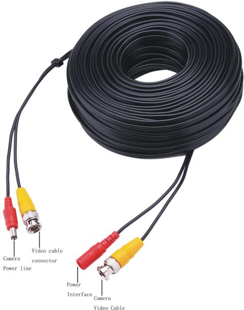 kathiriyas TV-out Cable DC/BNC Video Power Cable Pre-Made All-in-One ...
