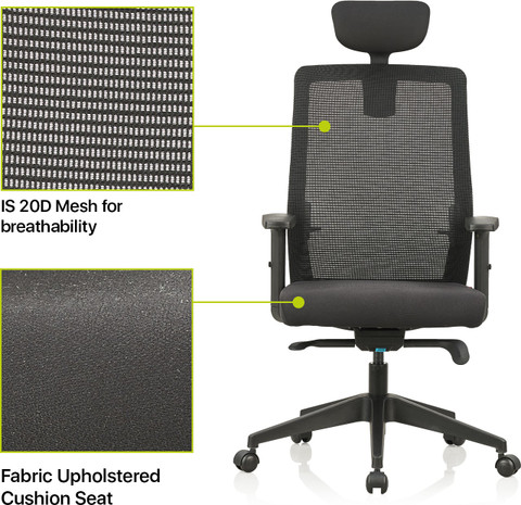 Featherlite Opus HB Mesh Fabric Office Executive Chair