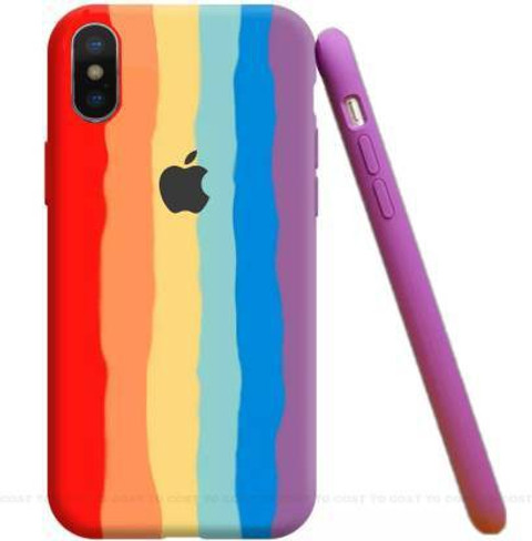 apple iphone xs rainbow case cover