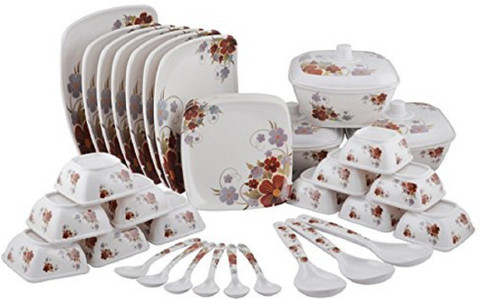 Maharaja Melamine Pack of 40 Melamin Dinner Set, 40 Pieces