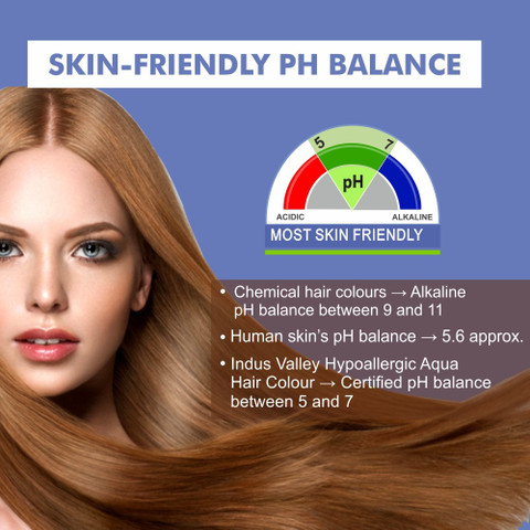 Indus Valley Hypo Allergic Aqua Color 100% Botanical Light Brown