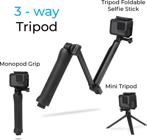 WRADER Portable Action Camera Tripod Mount for Mini Action Cameras
