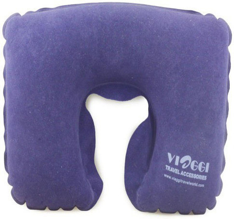 VIAGGI Inflatable Travel Neck Pillow Purple Price in India