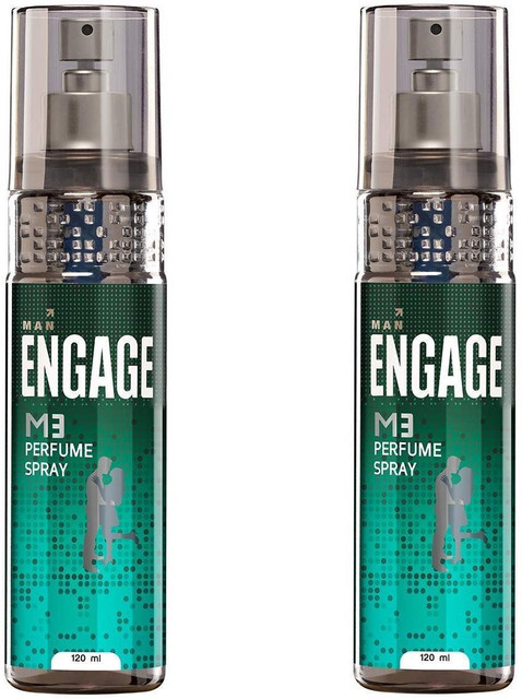 Engage M3 Perfume Spray For Men, 120ml 2pc Perfume Body Spray