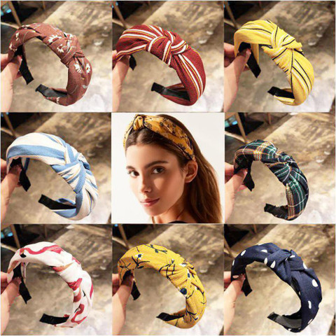 assfo Assfo_Hair Accessories Retro Style Solid Fabric Knot with