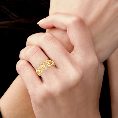 Kanak Jewels Valentine Ring letter 