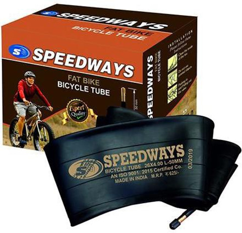 SPEEDWAYS Fat Cycle Tube Long Valve Moulded Bicycle Tube Premium  Quality Tubular For 26*400