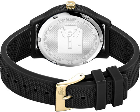 LACOSTE L.12.12 Lacoste L.12.12 Analogue Black Colour Round  display picture 1