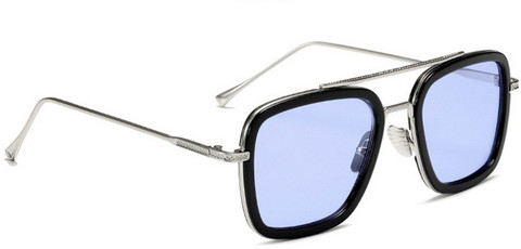 Buy Dervin Rectangular Sunglasses Blue For Men Women Online