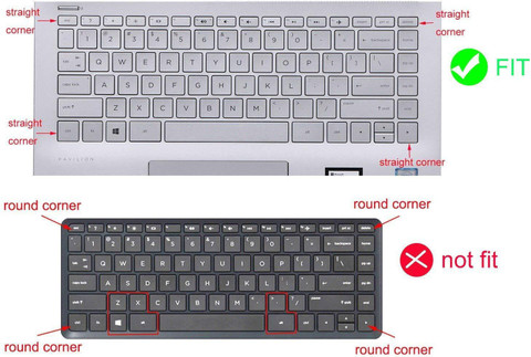 Saco Keyboard Protector Silicone Skin Cover for HP 14-inch (14