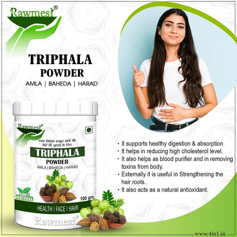 Mélange Ayurvédique Harad Triphala Séché - Amla, Baheda, 50g Chaque, Total 150g, Vrac
