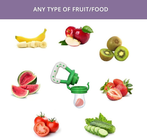 Kidsify Nibbler, Soother for Babies Pacifier for New Born Baby Silicone  Fruit and Juice Feeder Kids Nipple Pacifier for Fruit Vegetable BPA Free