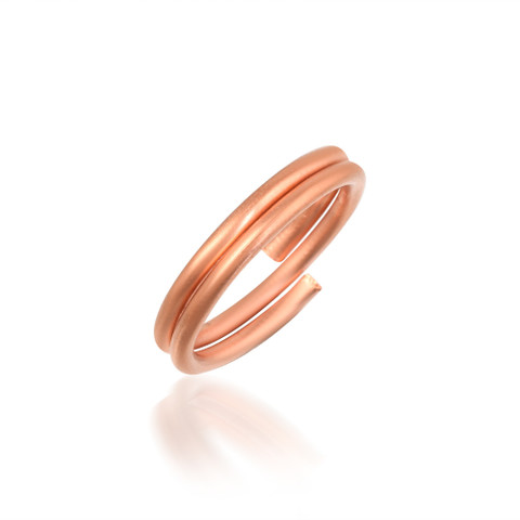 DULCI Copper Double Row Spiral Design Open Copper Adjustable