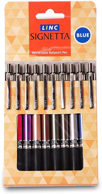 Linc Signetta Fine Retractable Ball Pens Wallet Pack Fast