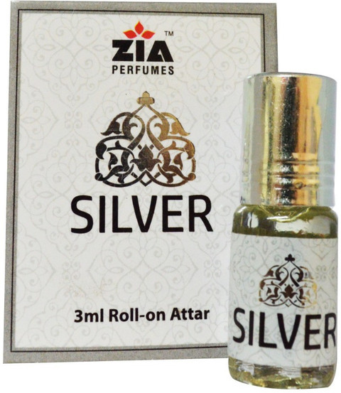 ZIA Attar SILVER Gold Ittar Alcohol Free Perfume Oil 3ML Floral Attar