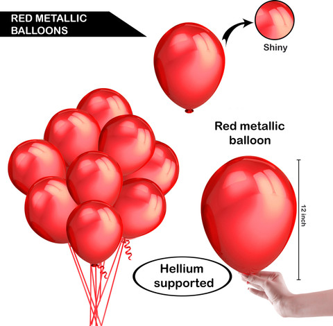 Flipkart.com | PARTY MIDLINKERZ Solid Set Of 100 Pcs Red Balloons