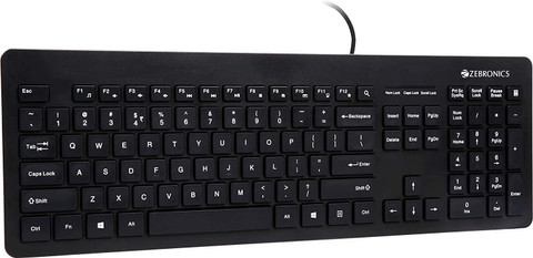 ZEBRONICS ZEB-K4000M USB Wired Keyboard with 107 Keys, Silent