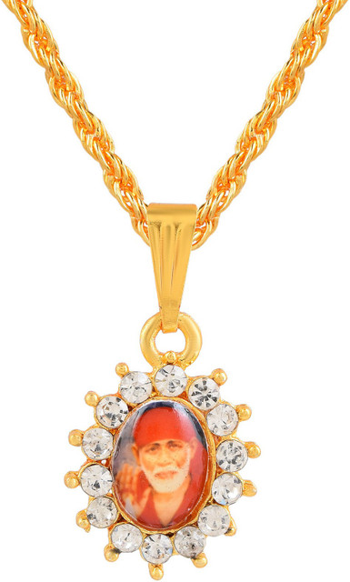Mahakaal Jewels Gold Plated Small Antique Finish CZ Studded Shirdi