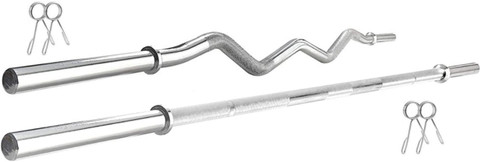 Box Bar Gym Barbell Rod Price STARX 3Ft Curl Rod And 5Ft Straight