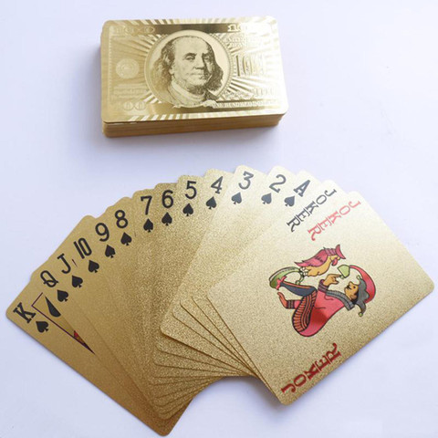 Bastex Mind Game Fancy & Durable Gold Playing Cards Gold 24K Gold