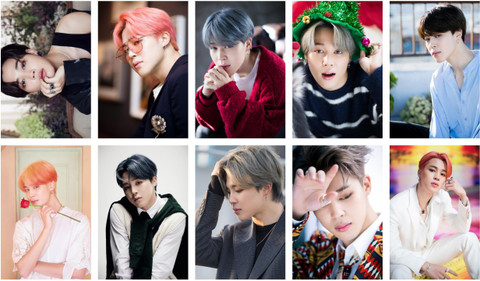Pack of 10 BTS Member Jimin Photocard set for BTS Fans | HD