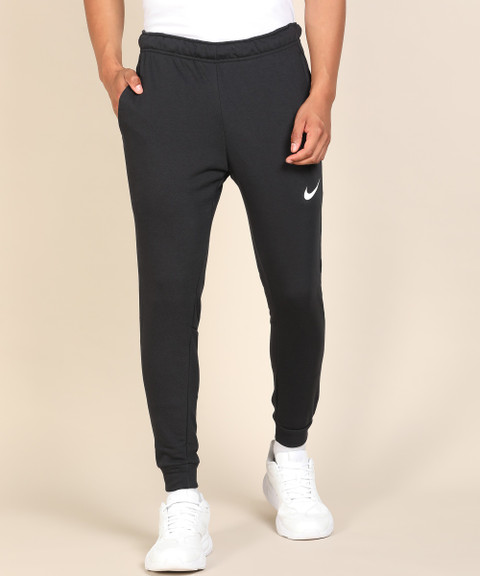 NIKE Dri-FIT Solid Men Black Track Pants