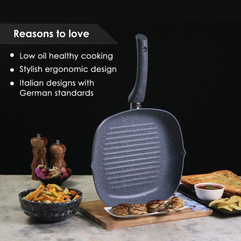 WONDERCHEF Granite Grill Pan 24 cm diameter L capacity