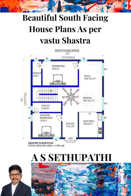Beautiful South Facing House Plans As Per Vastu Shastra: Buy Beautiful ...