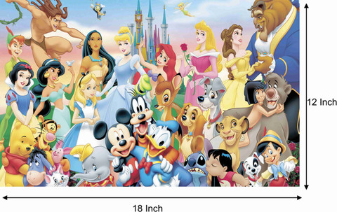 Disney Cartoon Wall Poster For Room With Gloss Lamination M22