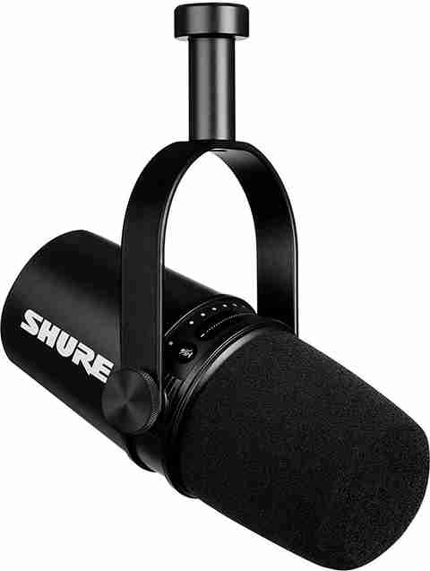 SHURE MV7+ PODCAST MICROPHONE 美品 Shure MV7+ Podcast Microphone with Stand. Enhanced Audio, LED