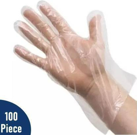 ALVIRO 100 Pcs Disposable Clear Gloves for Cooking, Cleaning, Food