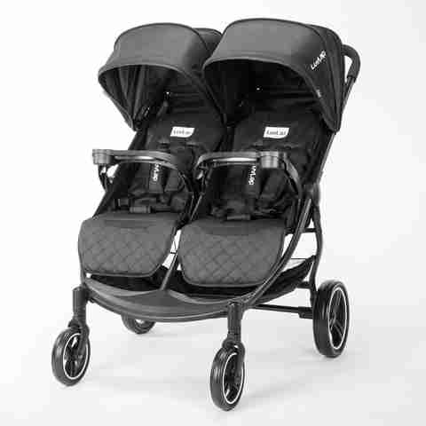LuvLap Twin Joy Stroller Pram, Easy Fold, Newborn Baby Kids,