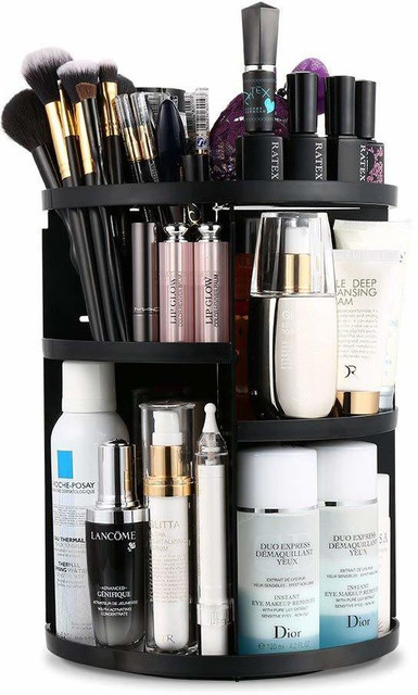 inovera Cosmetic Makeup Storage Holder Organizer Adjustable 360 Rotation  Box 360 Rotation Cosmetic Organizer Vanity Box