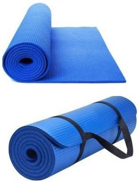 Ubuy Thick Yoga Mat Online India YO LIFE HIGH QUALITY RANGE BLUE