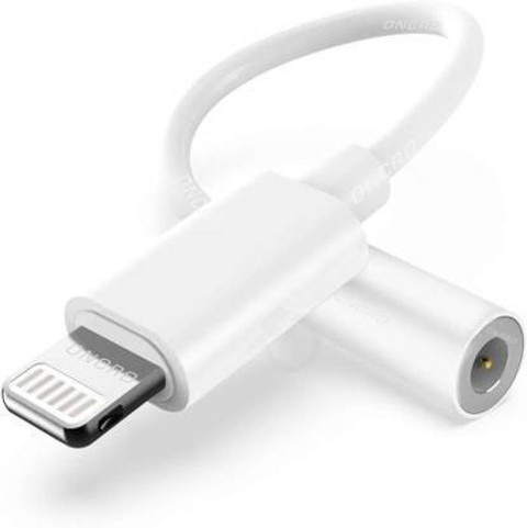 LIVIK White Headphone Jack Adapter Male to Female to