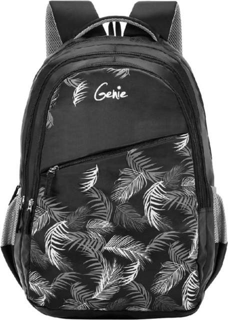 Genie Lush Black 19 inch Backpack Waterproof School Bag