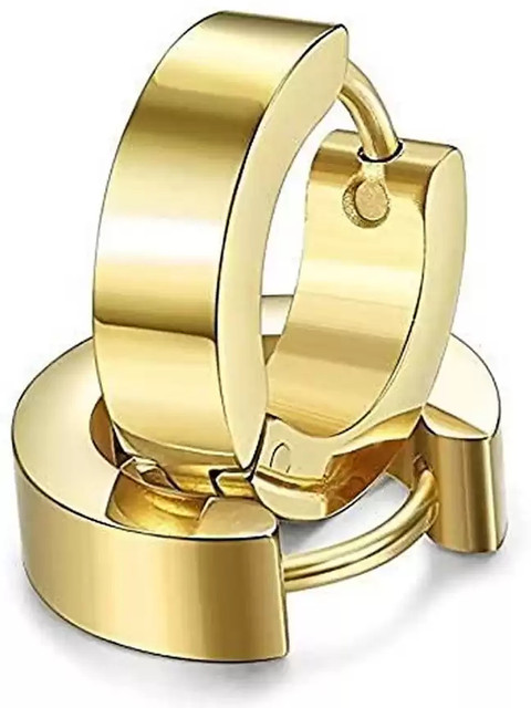 Buy Lila Gold Color Hoop Pierced Earring (1-Pair