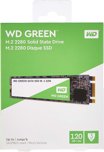 WD Green 120 GB Laptop, Desktop, All in One PC's Green Internal  Solid State Drive (SSD) (WDS120G2G0B)
