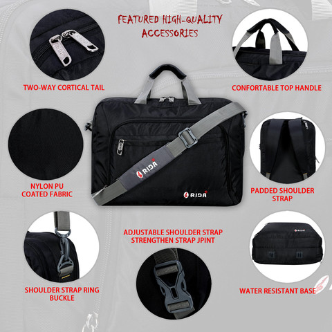 RIDA Way Convertible Laptop Bag/Backpack, Laptop Office Hand Bag, Laptop  Messenger Bag, Shoulder Hand Backpack Bag(Water-Resistant Fabric