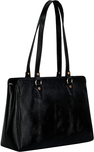 RICHSIGN LEATHER ACCESSORRIES Black Shoulder Bag Full Grain